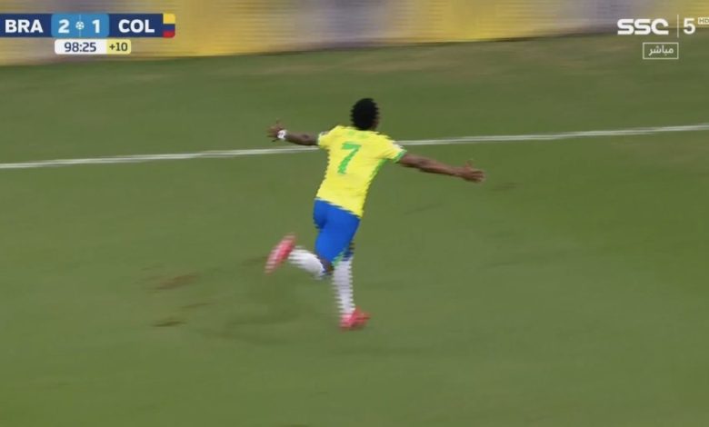 Watch Vinicius' killer goal against Colombia